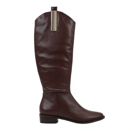 Bota Jorge Bischoff Feminina Cano longo Marrom Couro