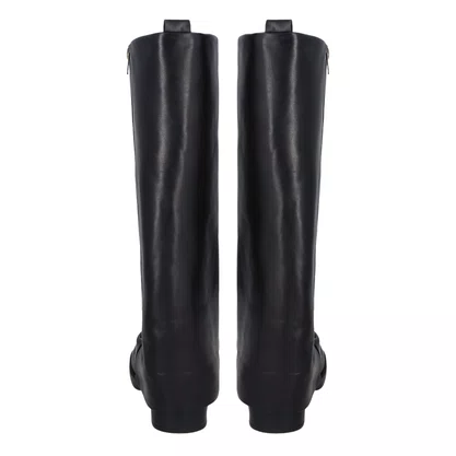 Bota Luiza Barcelos Feminina Cano Alto Sobreposto Couro