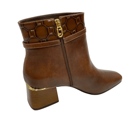Bota Luz da Lua Brush Lux Cappuccino Salto Bloco Couro 