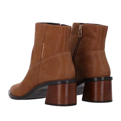 Bota Luz da Lua Feminina Cano Curto Canela Couro
