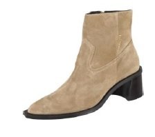 Bota Luz da Lua Feminina Cano Curto Nocciola Couro Camurça