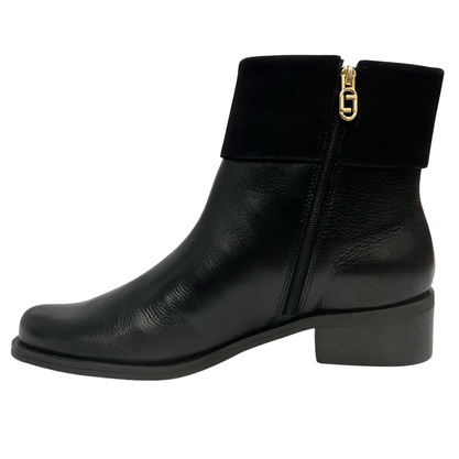 Bota Luz da Lua Feminina Cano Curto Preto Couro