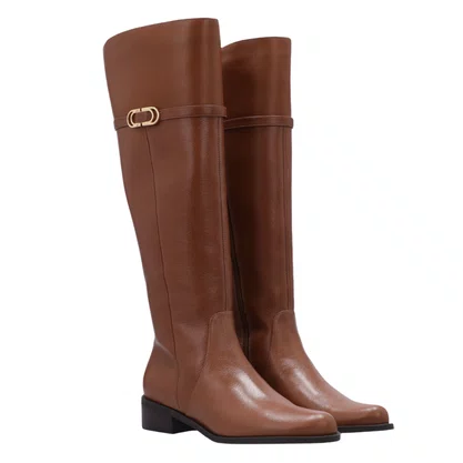 Bota Luz da Lua Feminina Cano longo Ambar Couro