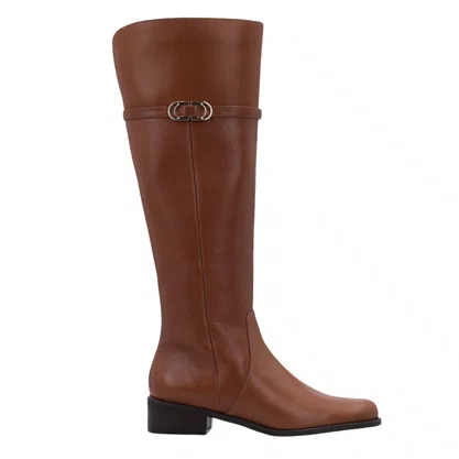 Bota Luz da Lua Feminina Cano longo Ambar Couro