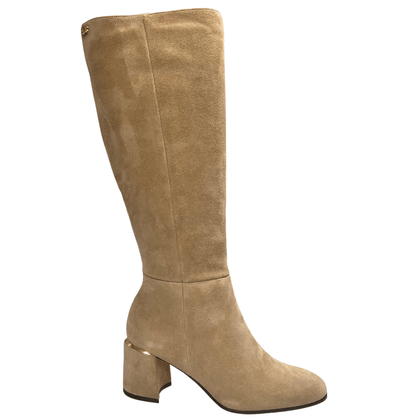 Bota Luz da Lua Feminina Cano longo Nocciola Couro Camurça