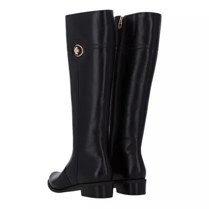 Bota Luz da Lua Feminina Cano Longo Preta Couro