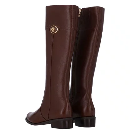 Bota Luz da Lua Feminina Cano Longo Trufa Couro