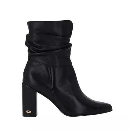 Bota Luz da Lua Feminina Cano Médio Preto Couro