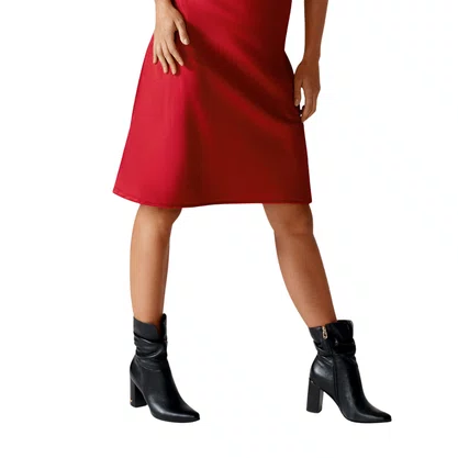 Bota Luz da Lua Feminina Cano Médio Preto Couro