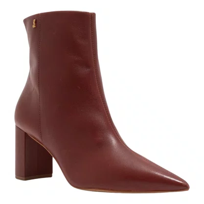 Bota Santa Lolla Feminina Salto Bloco Marrom Couro