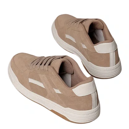 Tênis Calvin Klein Masculino Layers Caqui Couro Camurça 