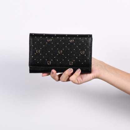 Carteira Jorge Bischoff Preto Dourado
