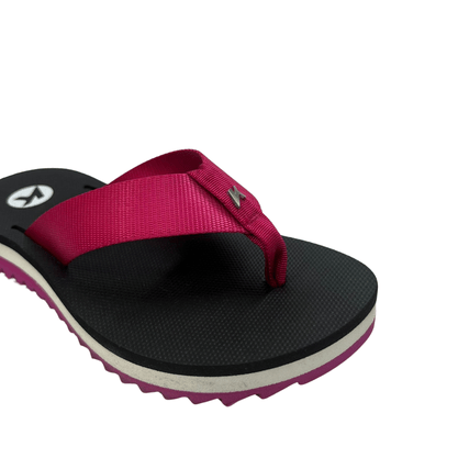 Chinelo Kenner Feminino Kyra Pink Preto Branco