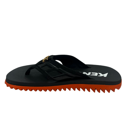 Chinelo Kenner Masculino Kivah Laranja Preto