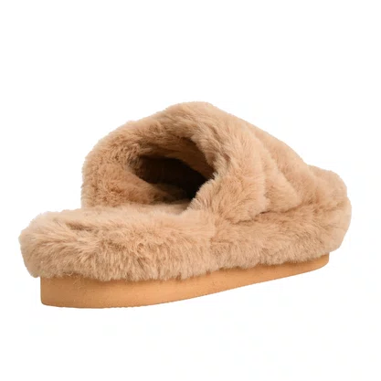 Chinelo Slide Jorge Bischoff Feminino Nude Pêlo