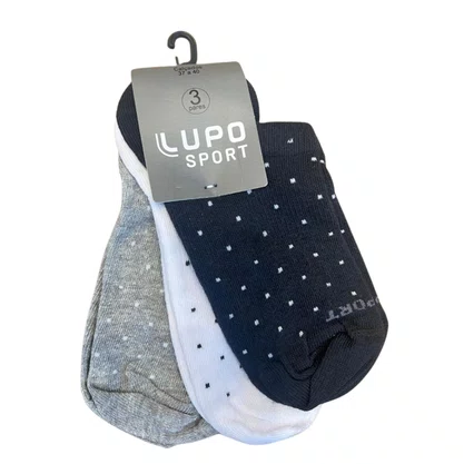 Kir Meia Lupo Feminina Branco Preto Cinza