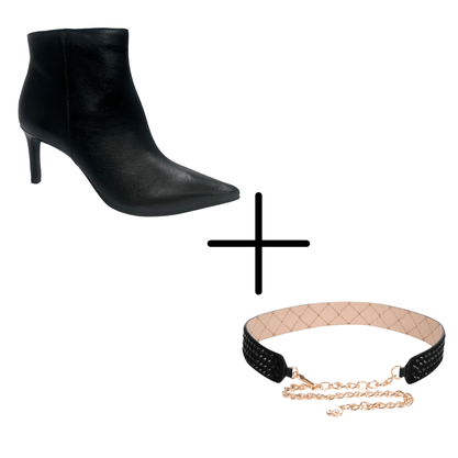 Kit Bota Jorge Bischoff Feminina Preta + Cinto Jorge Bischoff Corrente Preto Kit Bota Jorge Bischoff Feminina Preta + Cinto Jorge Bischoff Corrente Preto