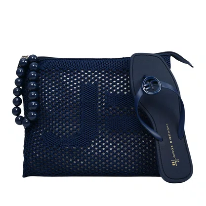 Kit Jorge Bischff Feminino Flat + Necessaire Marinho