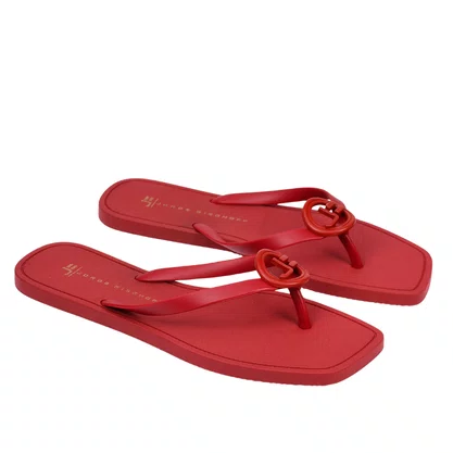 Kit Jorge Bischff Feminino Flat + Necessaire Vermelho