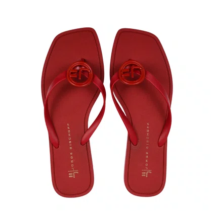 Kit Jorge Bischff Feminino Flat + Necessaire Vermelho