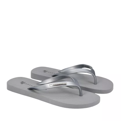 Kit Jorge Bischoff Chinelo Flat+ Necessaire Prata