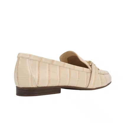 Loafer Jorge Bischoff Bridão Off White Couro Croco