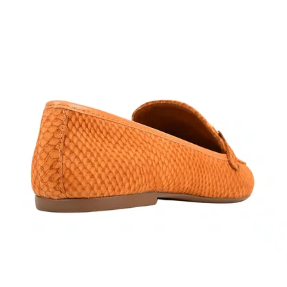 Loafer Jorge Bischoff Feminino Caramelo Couro Snake