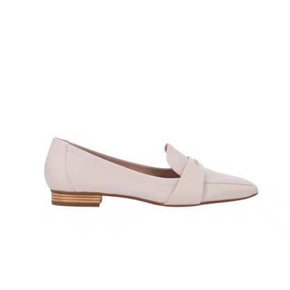 Loafer Luz da Lua Feminino Panna Couro 