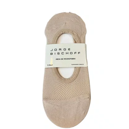 Meia Jorge Bischoff Feminina Sapatilha Microfibra Nude