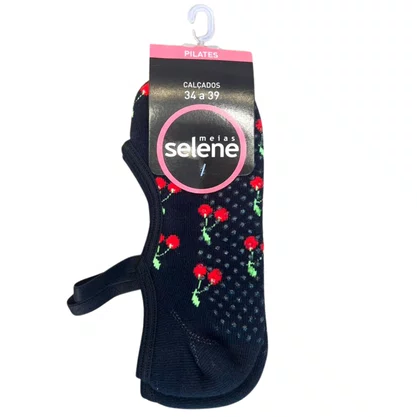 Meia Selene Pilates Feminina Preto