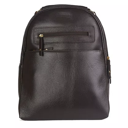 Mochila Expopelly Preta Couro