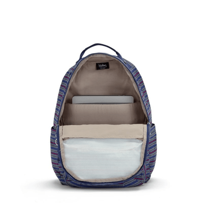 Mochila Kipling Azul Seoul Estampado 
