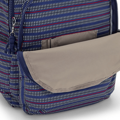 Mochila Kipling Azul Seoul Estampado 