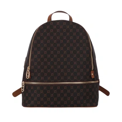 Mochila Luz da Lua Marrom Monograma Couro