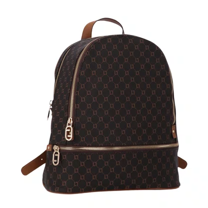 Mochila Luz da Lua Marrom Monograma Couro
