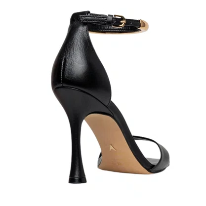Sandália Carrano Feminina Glow Salto Fino Preto Couro 