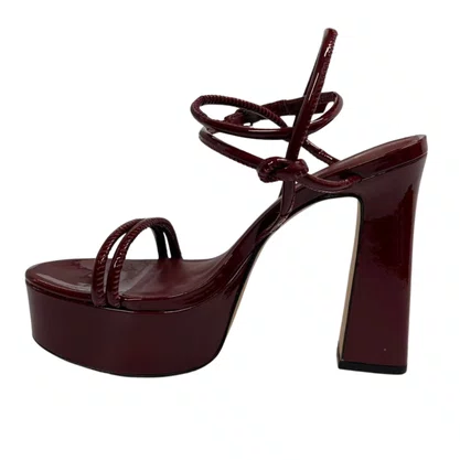 Sandália Carrano Feminina Plataforma Mahogany Couro Verniz