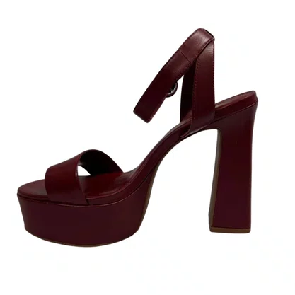 Sandália Carrano Feminina Plataforma Maxi Glam Merlot Couro
