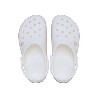 Sandália Crocs Feminina Crocband Clog White Pink Caramel