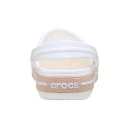 Sandália Crocs Feminina Crocband Clog White Pink Caramel