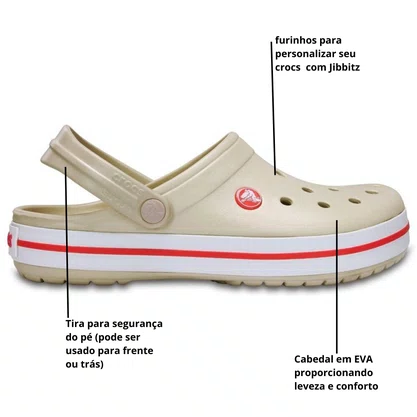 Sandália Crocs Unissex Crocband Clog Stucco Melon