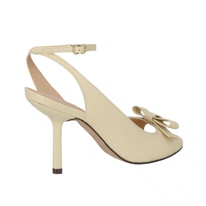 Sandália Luiza Barcelos Feminina Salto Alto Off White Couro