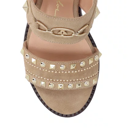 Sandália Luiza Barcelos feminino Fendi Salto Bloco Couro 