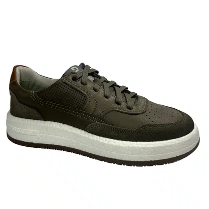 Sapatênis Democrata Masculino Denim Drake Grafite Pulse Couro