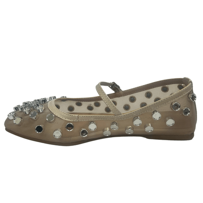 Sapatilha Berti Maria Feminina Tachas Telada Natural