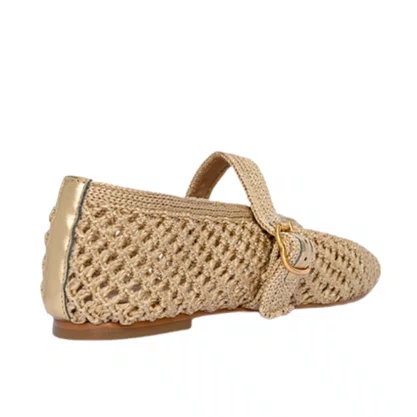 Sapatilha Carrano Feminina Crochet Dourado