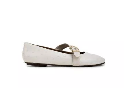 Sapatilha Jorge Bischoff Feminina Off White Couro 