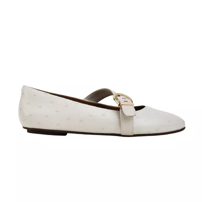 Sapatilha Jorge Bischoff Feminina Off White Couro 