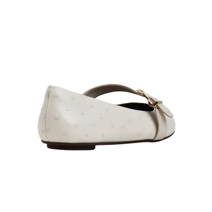 Sapatilha Jorge Bischoff Feminina Off White Couro 