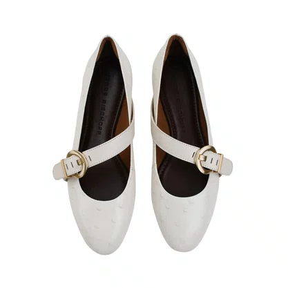 Sapatilha Jorge Bischoff Feminina Off White Couro 